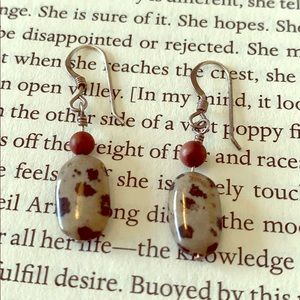 Handmade Stone & Wood Earrings